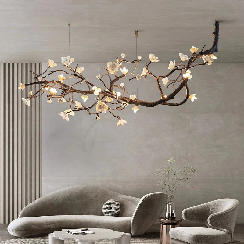 Minas Rustic Tree Branch Chandelier
