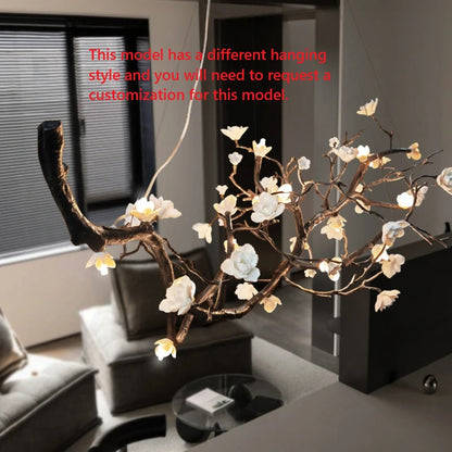 Minas Rustic Tree Branch Chandelier