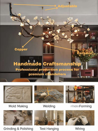 Minas Rustic Tree Branch Chandelier