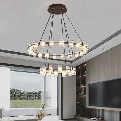 Misty 2-Layer Ring Modern Retro Chandelier