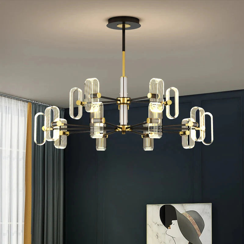 Modern Acrylic Led Chandelier with Remote Control