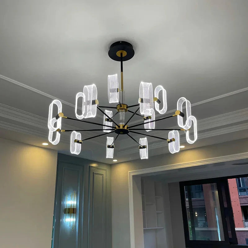 Modern Acrylic Led Chandelier with Remote Control
