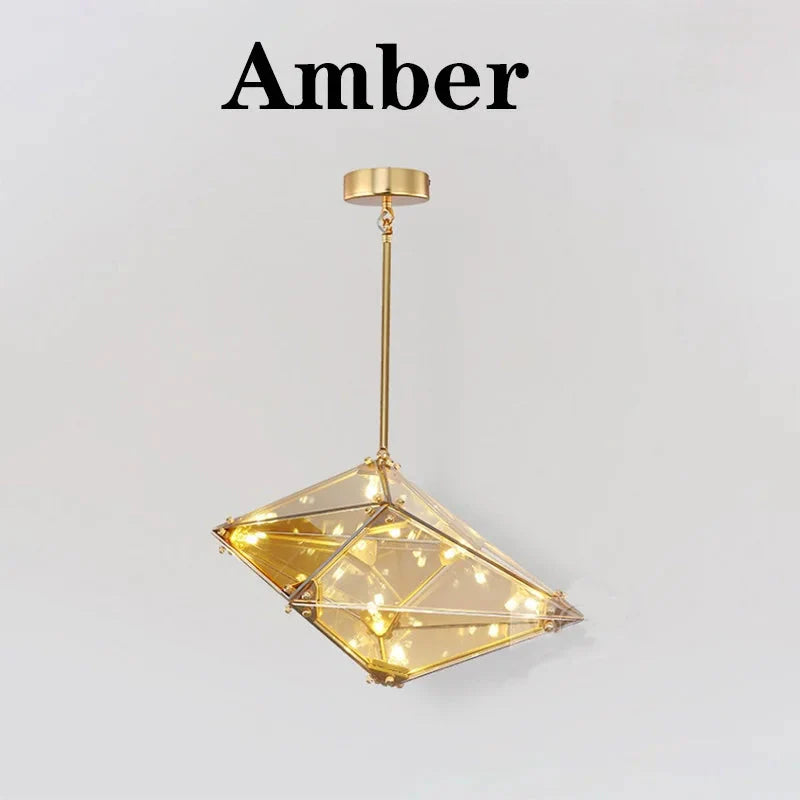 Angular Shape Led Light Classic Angular Diamond Style LED Pendant Light – EMFURN