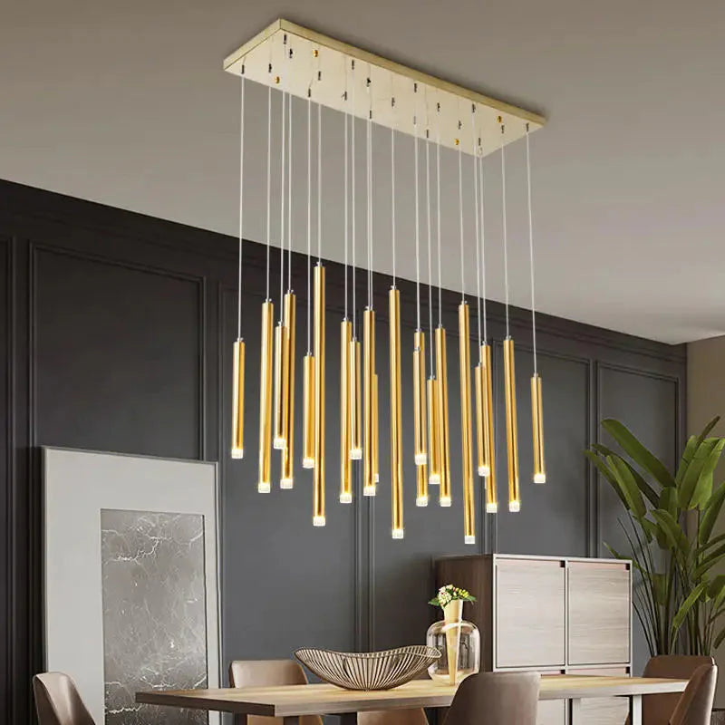 Modern Black & Gold Dining Room Ceiling Fixture