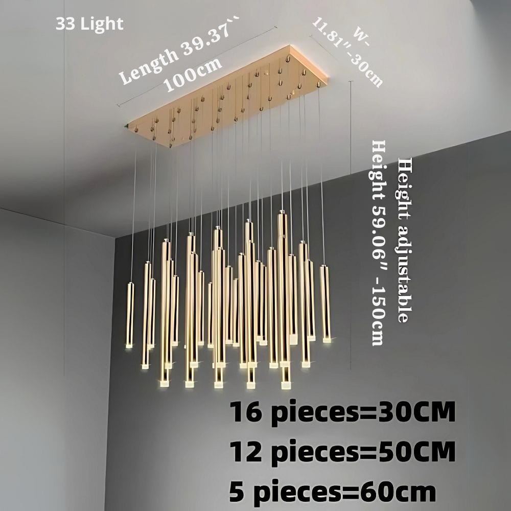 Modern Black & Gold Dining Room Ceiling Fixture