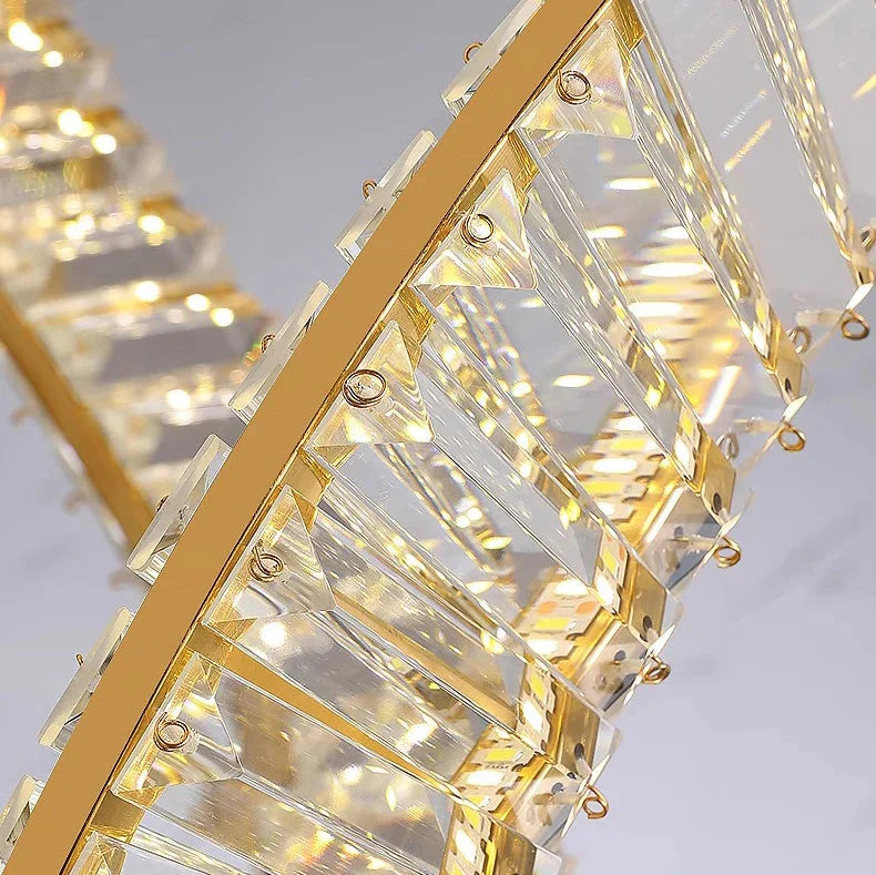 Modern Crystal Light Fixture for Staircase & Foyer & High Ceiling