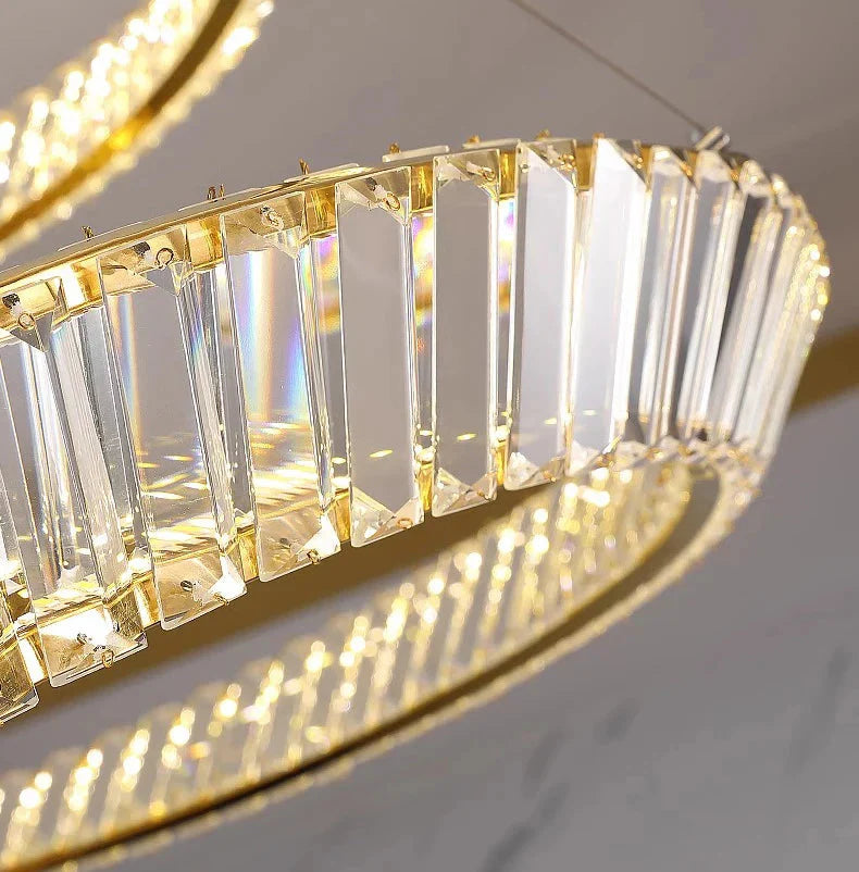 Modern Crystal Light Fixture for Staircase & Foyer & High Ceiling