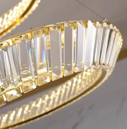 Classic Crystal Light Fixture for Staircase & Foyer & High Ceiling