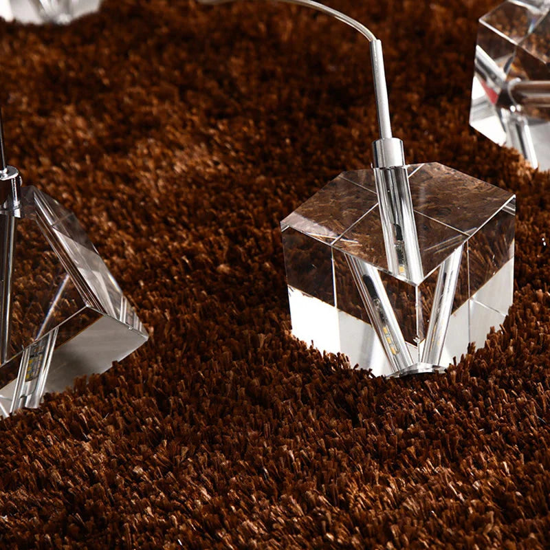 Modern Crystal Square Chandelier for Staircase