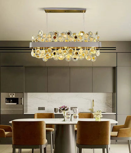 Modern Crystal chandelier for Dining Room - Gold/Black