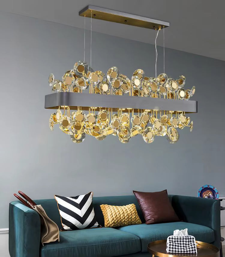 Modern Crystal chandelier for Dining Room - Gold/Black