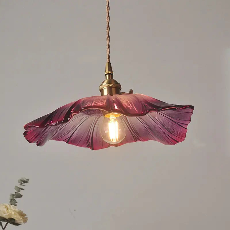 Modern Glass Flower Pendant Lights