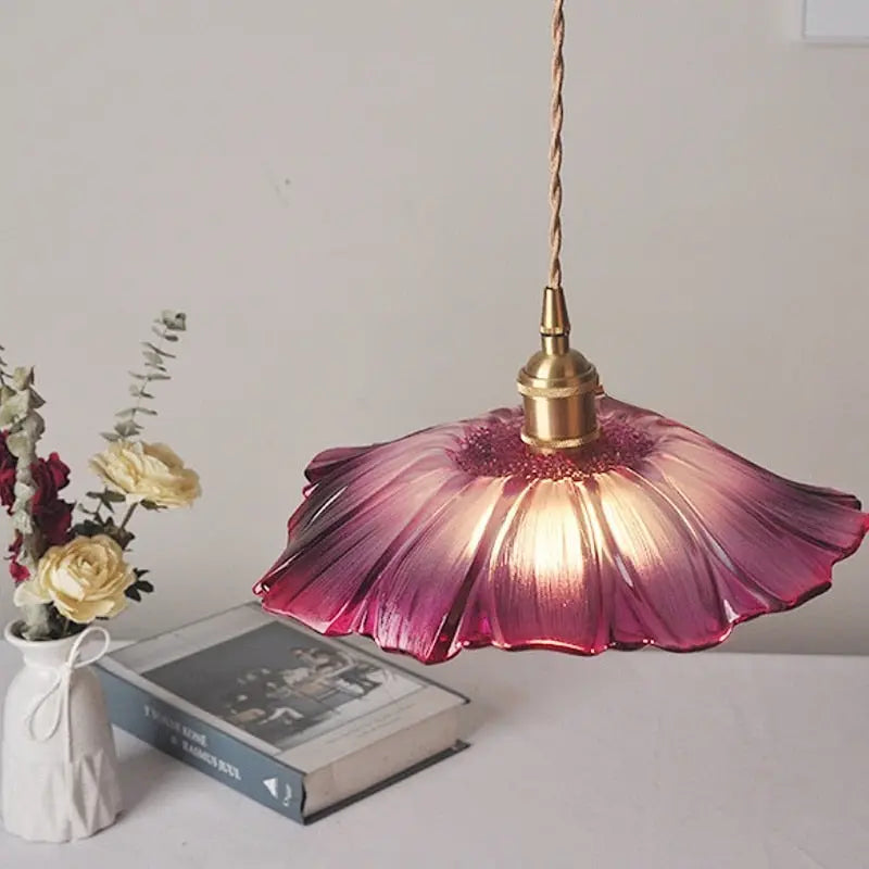 Modern Glass Flower Pendant Lights