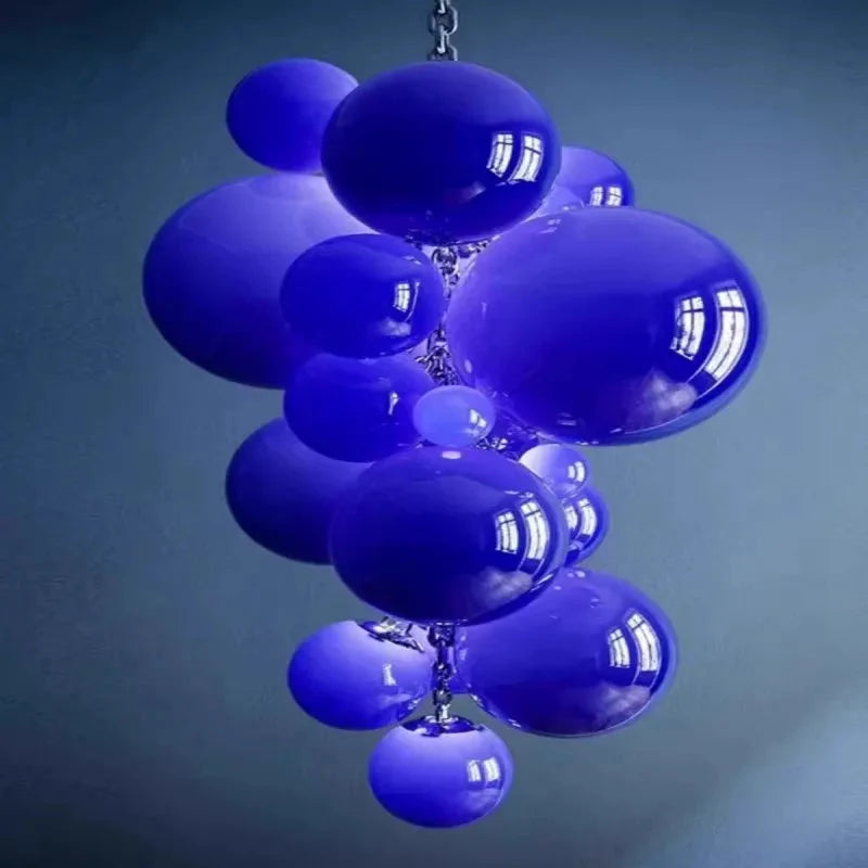 Classic Modern Large Glass Bubble Chandelier