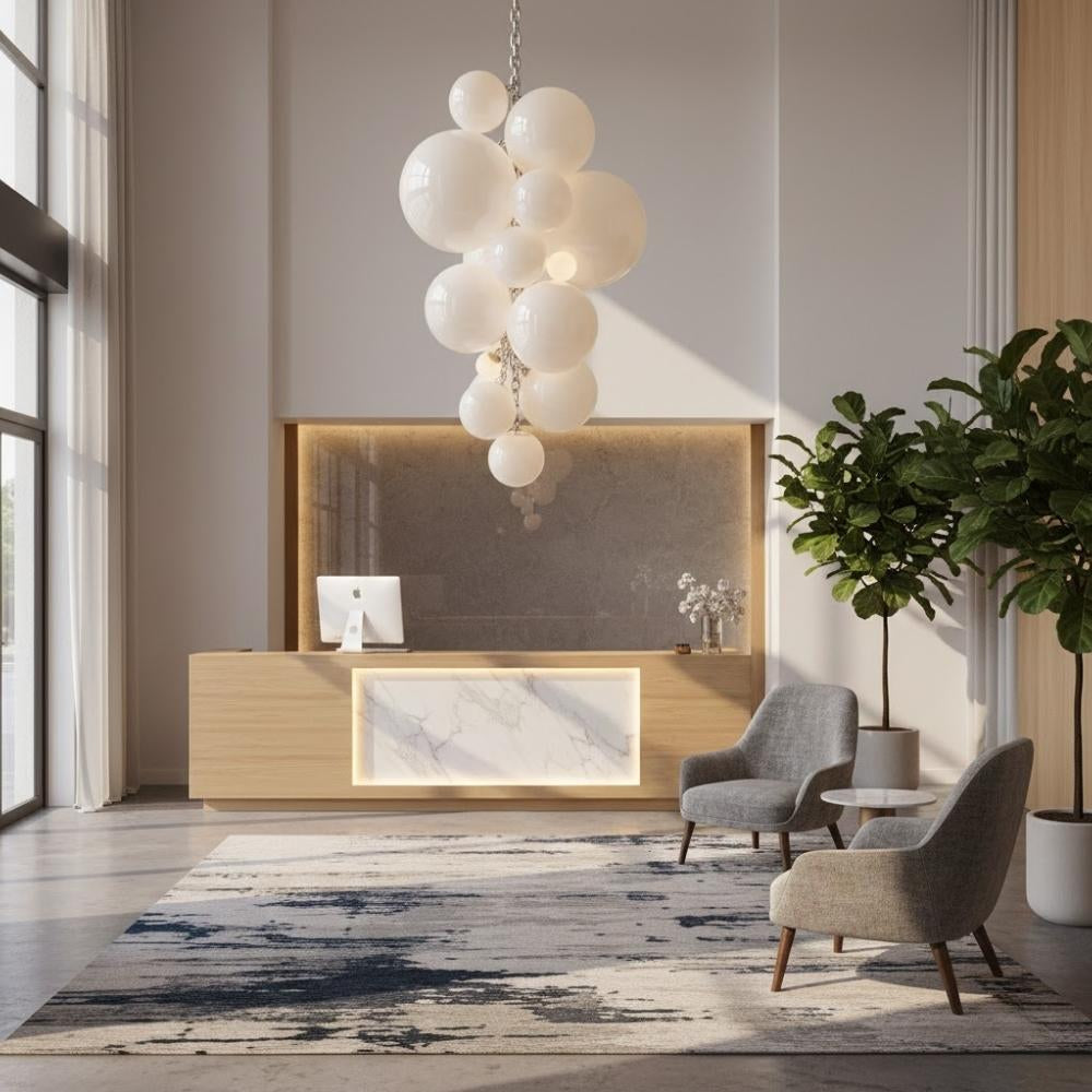 Classic Modern Large Glass Bubble Chandelier