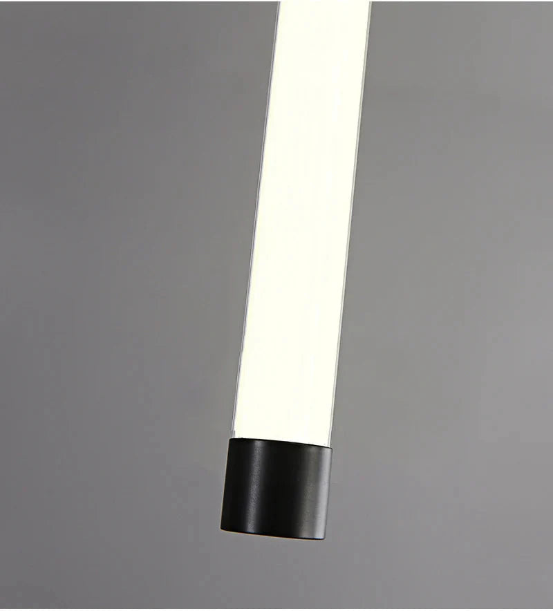 Atia Modern Long Chandelier For Staircase Black/Gold/Silver