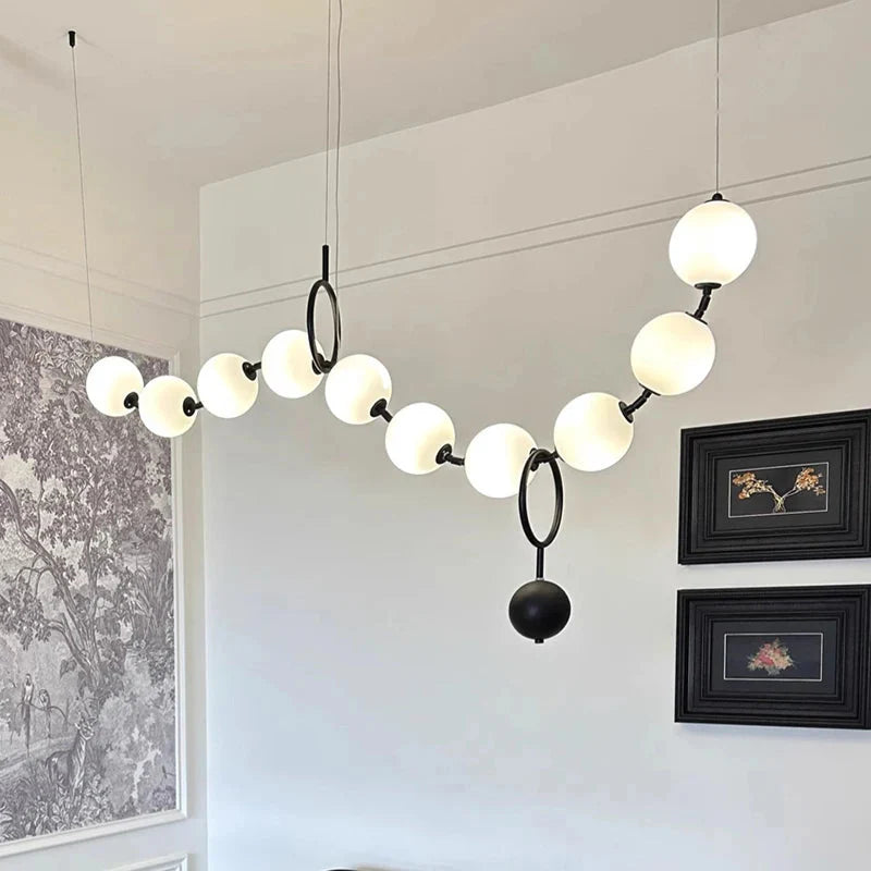 Modern Minimalist Bubble Glass Orb Chandelier
