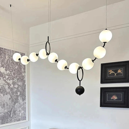 Modern Minimalist Bubble Glass Orb Chandelier