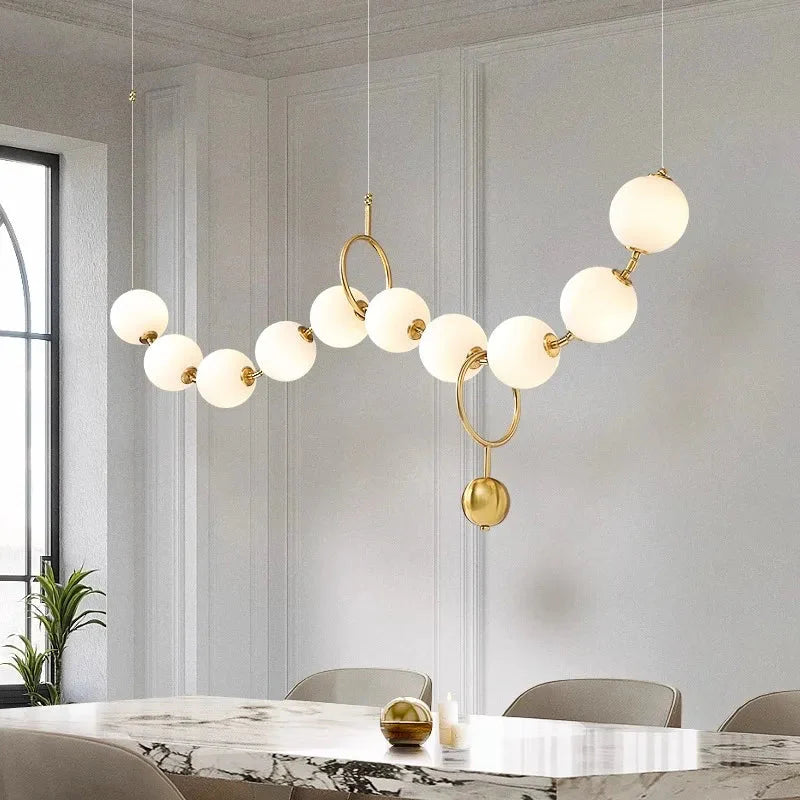 Modern Minimalist Bubble Glass Orb Chandelier