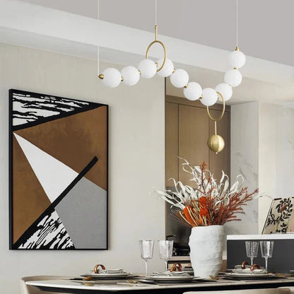Modern Minimalist Bubble Glass Orb Chandelier