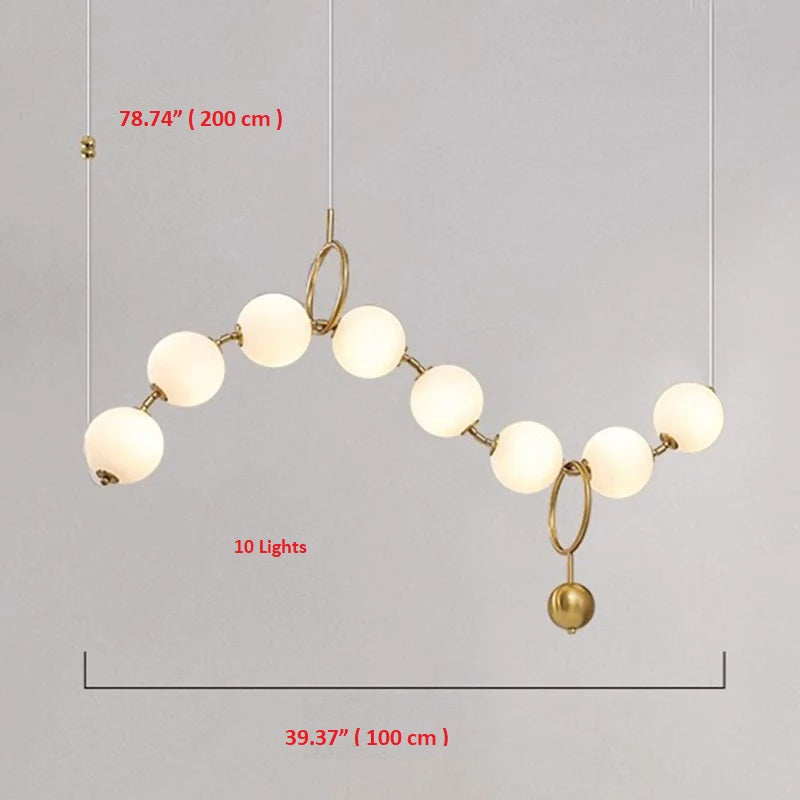 Modern Minimalist Bubble Glass Orb Chandelier