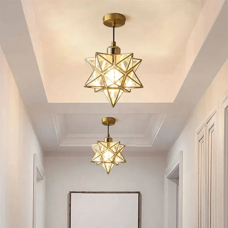 Modern Moravian Star Chandelier
