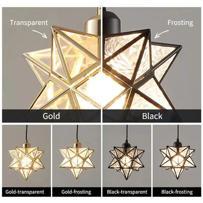 Modern Moravian Star Chandelier