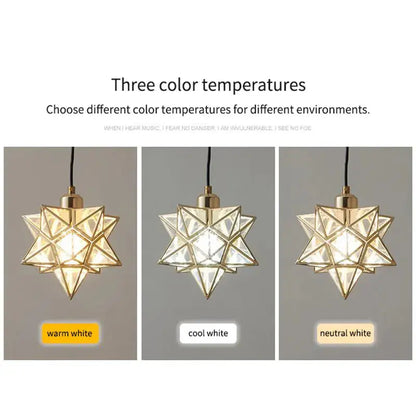 Modern Moravian Star Chandelier