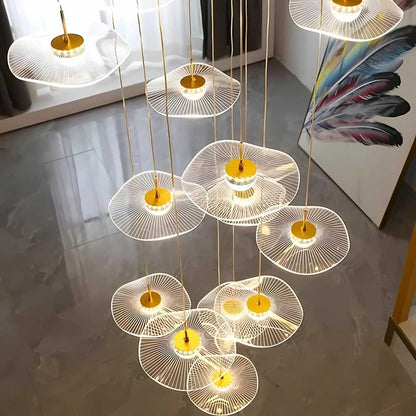 Modern Mushroom Lotus Leaf Led Chandelier