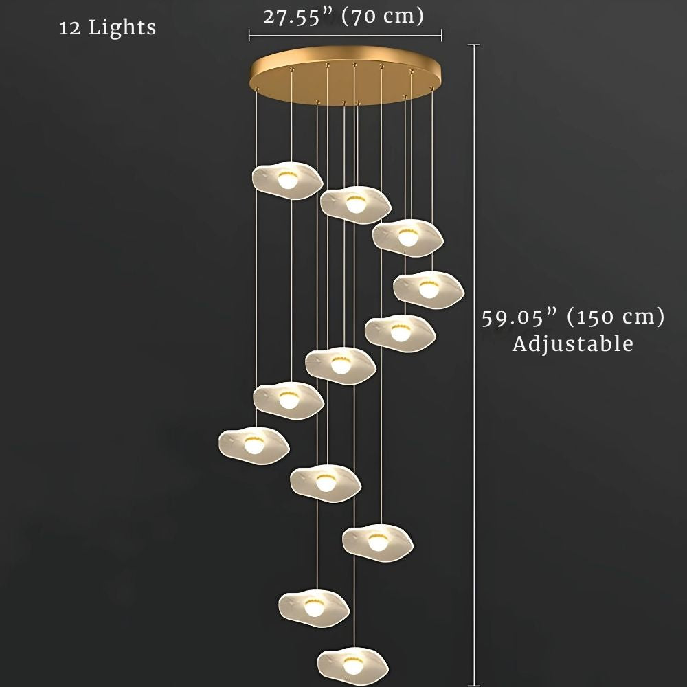 Modern Mushroom Lotus Leaf Led Chandelier