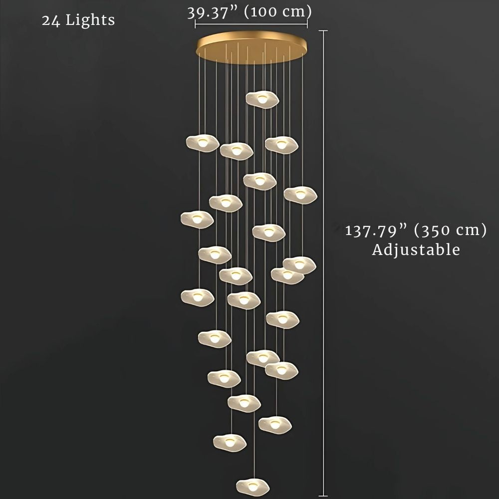 Modern Mushroom Lotus Leaf Led Chandelier