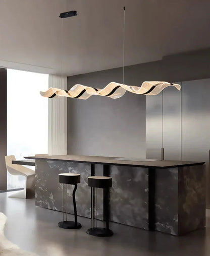 Modern Ocean Wave Pendant Chandelier for Kitchen