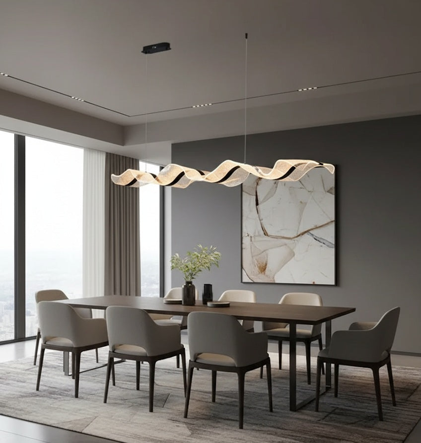 Modern Ocean Wave Pendant Chandelier for Kitchen