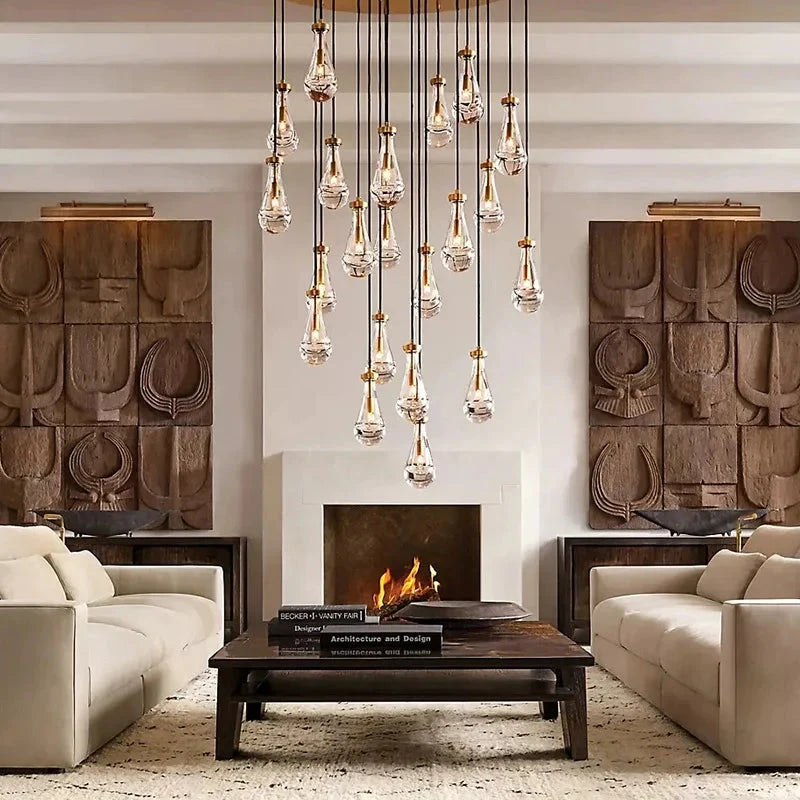 Modern Raindrop Chandelier for Foyer & Staircase