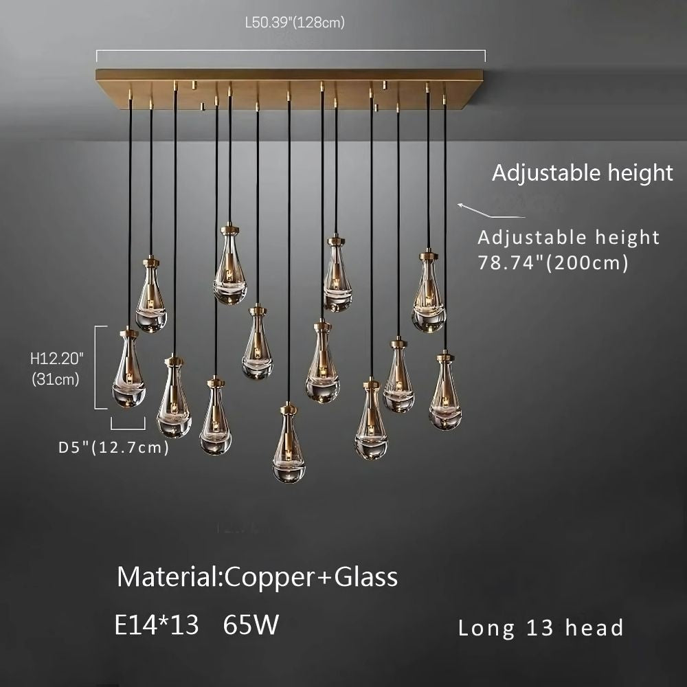 Modern Raindrop Chandelier for Foyer & Staircase