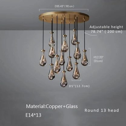 Classic Raindrop Chandelier for Foyer & Staircase