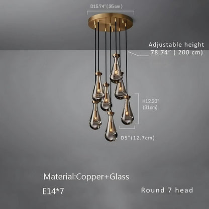 Classic Raindrop Chandelier for Foyer & Staircase