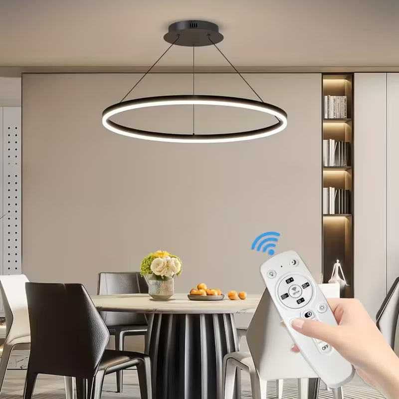 Classic Ring Pendant Light Black/Gold/Brown