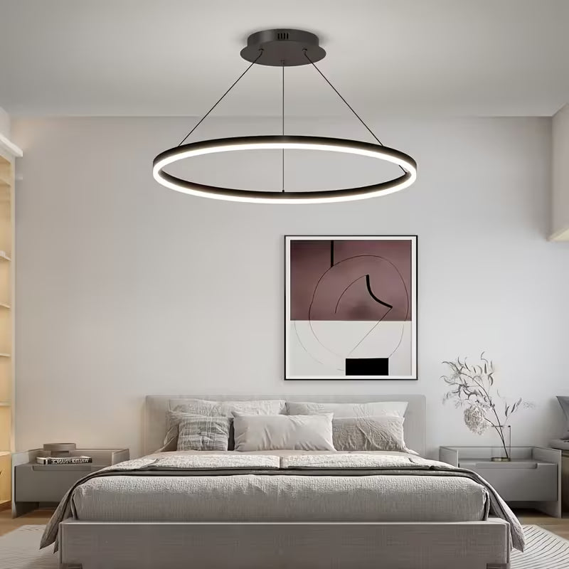 Classic Ring Pendant Light Black/Gold/Brown