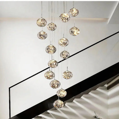 Modern Spiral Chandelier for Staircase
