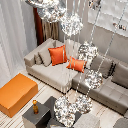 Modern Spiral Chandelier for Staircase