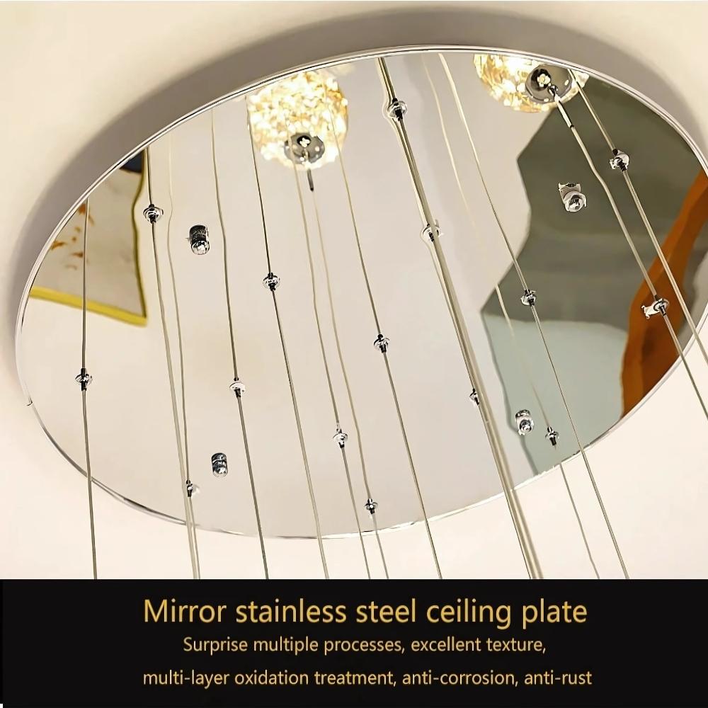 Modern Spiral Chandelier for Staircase