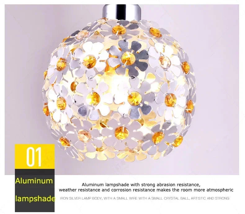 Classic Stainless Steel Petal Chandelier for Staircase