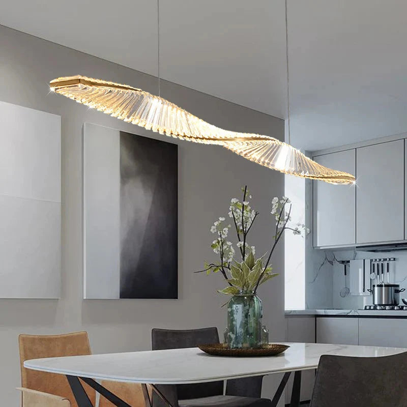 Moly Linear Crystal Chandelier for Dining Room&Kitchen