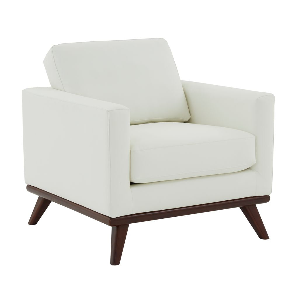 Edvin Leather Accent Arm Chair