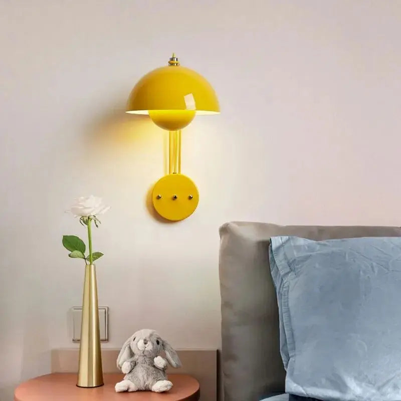 Rustics Mushroom Wall Light Black/White/Red/Yellow