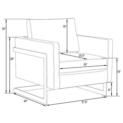 Elton Fabric Accent Armchair