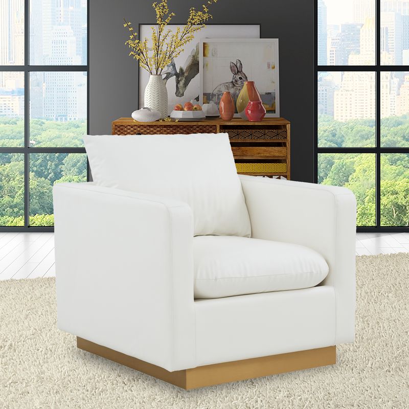 Elvira Leather Accent Armchair