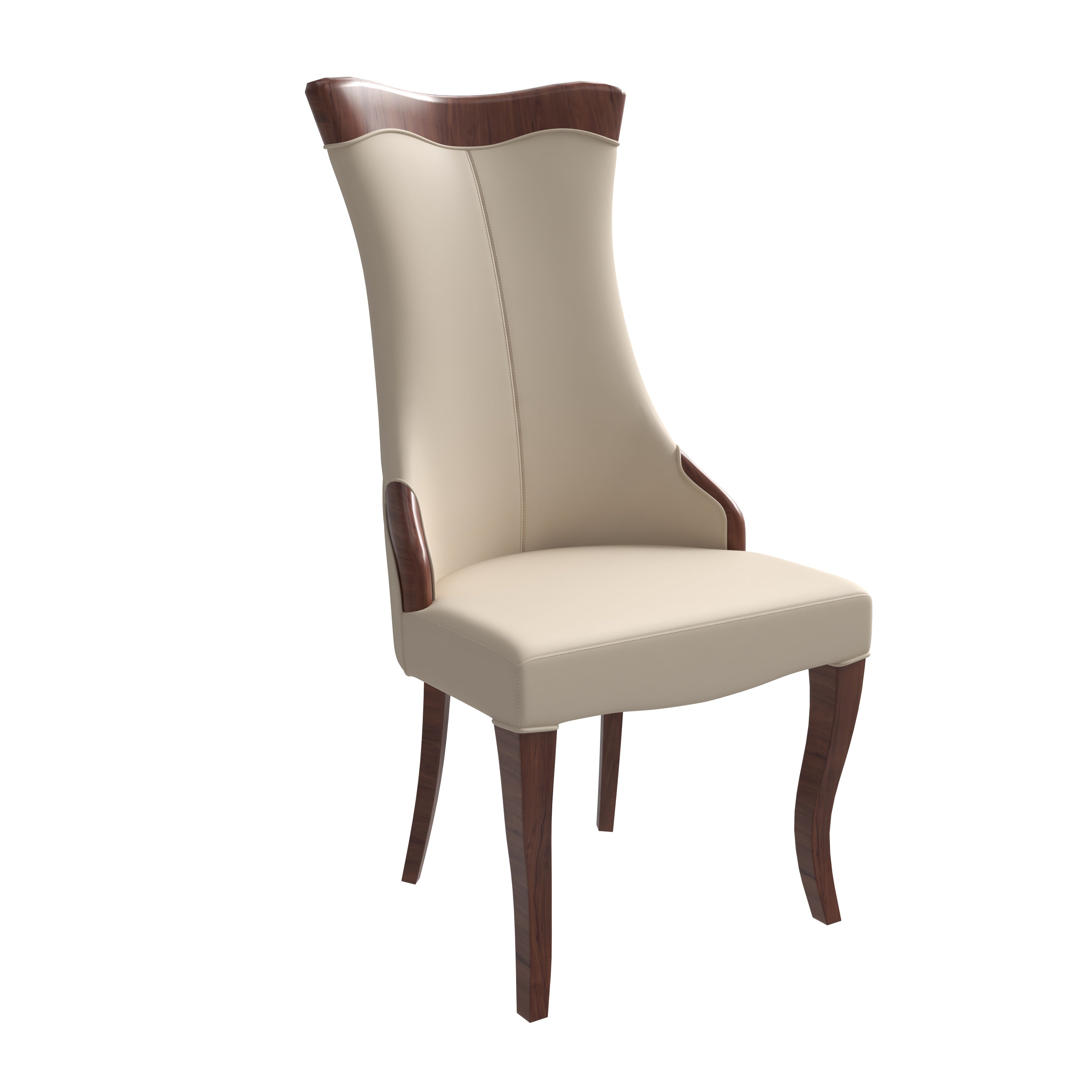 Novara Collection Modern Wooden Dining Chair in Light Toupe