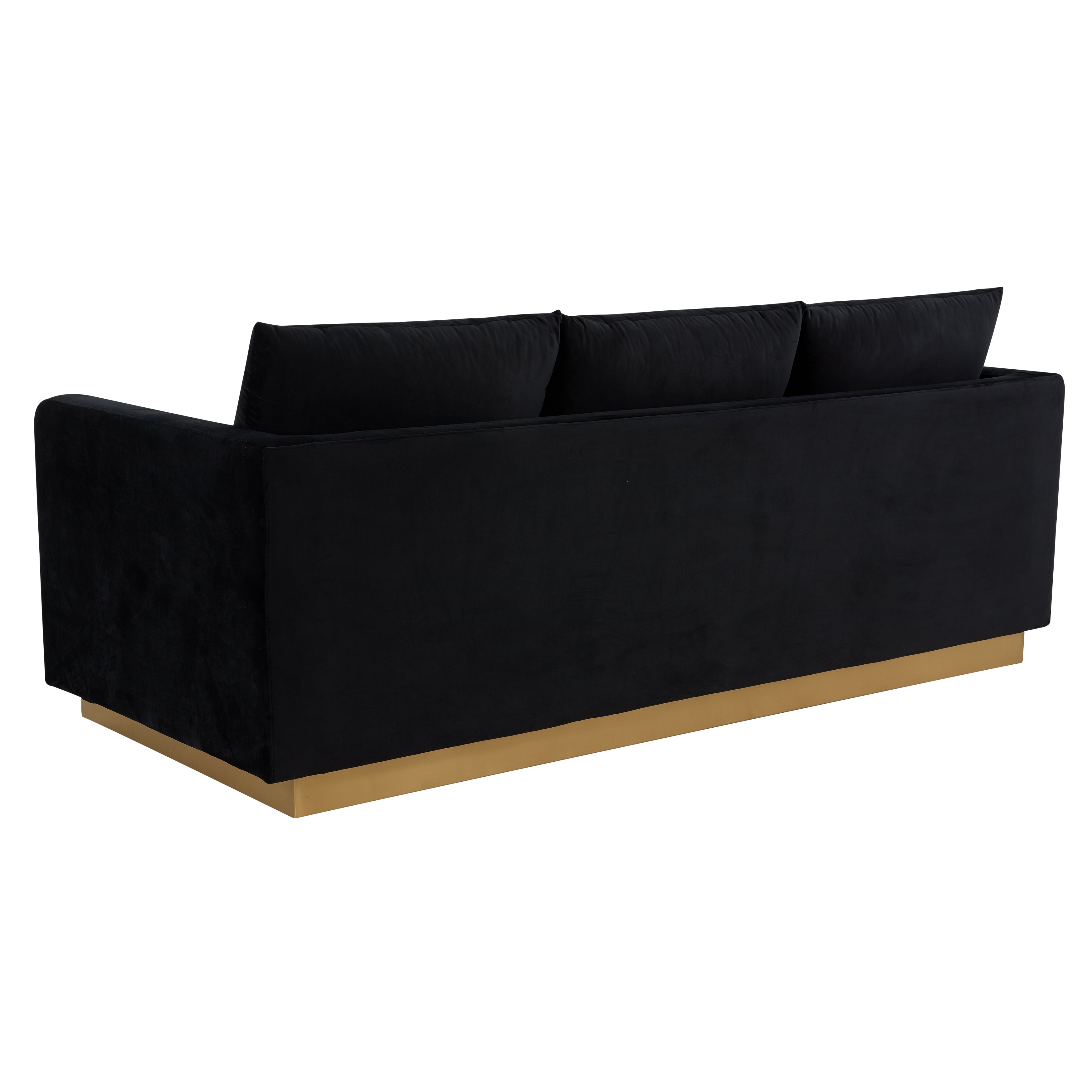 Elvira Mid-Century Velvet Sofa - Gold Frame